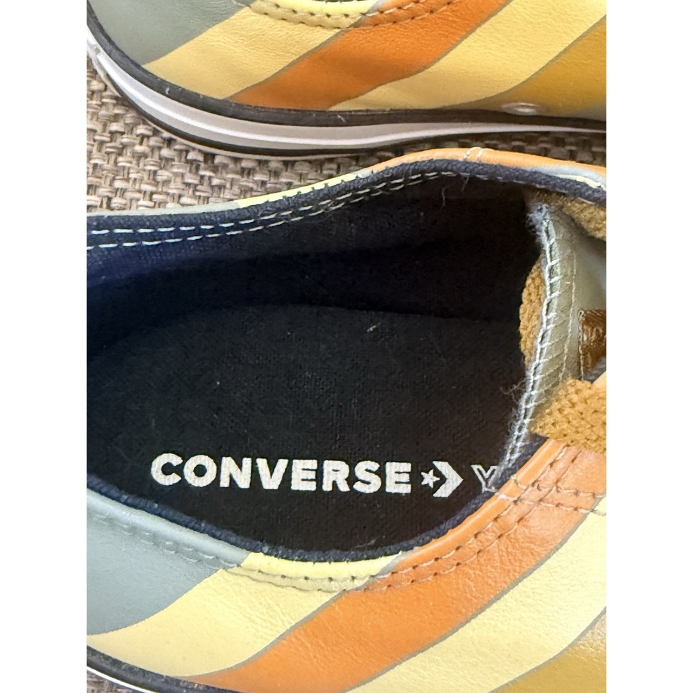 Converse Chuck Taylor Mens 8 Green With Yellow And Orange Stripes. Rare 70s Vibe - Picture 3 of 7